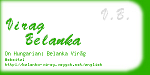 virag belanka business card